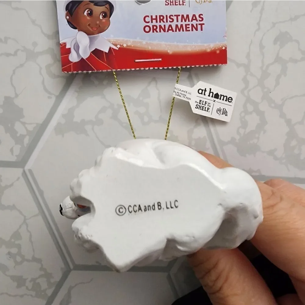 NWT Elf on the shelf pet Arctic Fox Christmas tree ornament